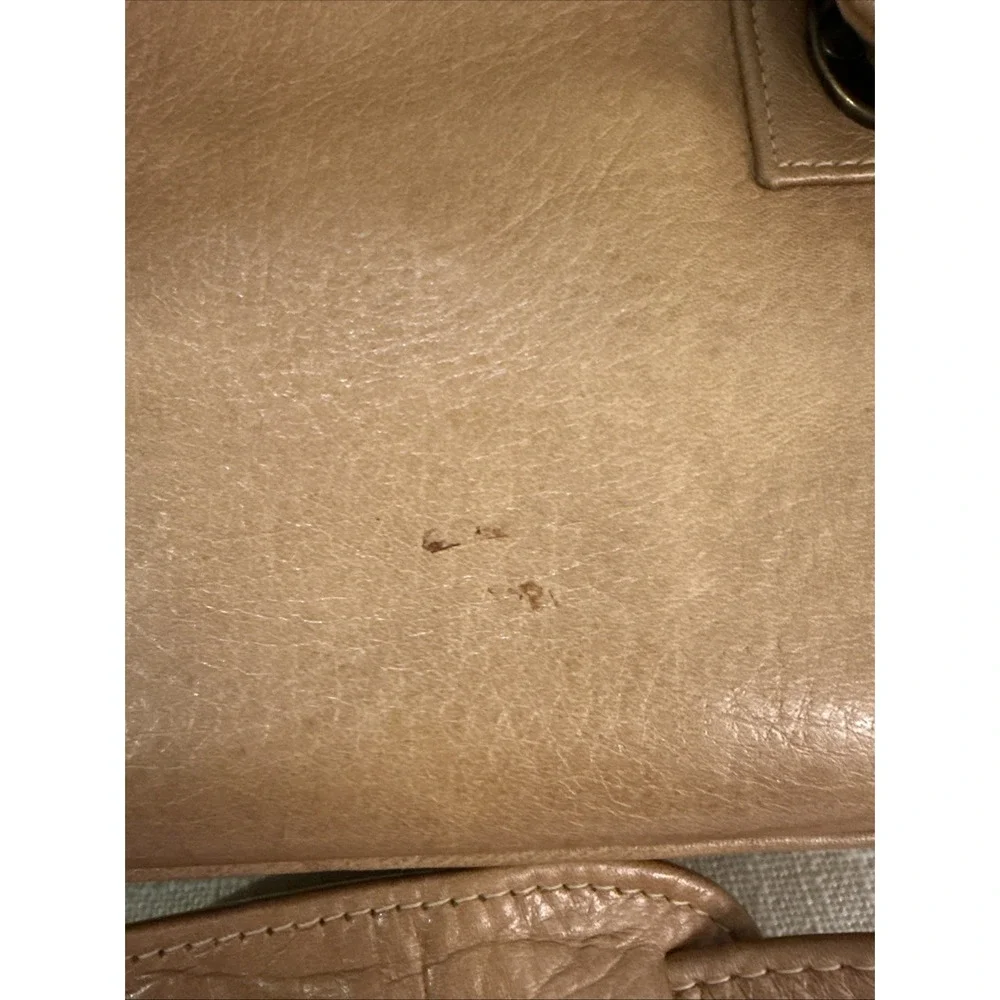 Lodis‎ Brown Pebbled Leather Laptop Messenger Briefcase Bag Expandable Business
